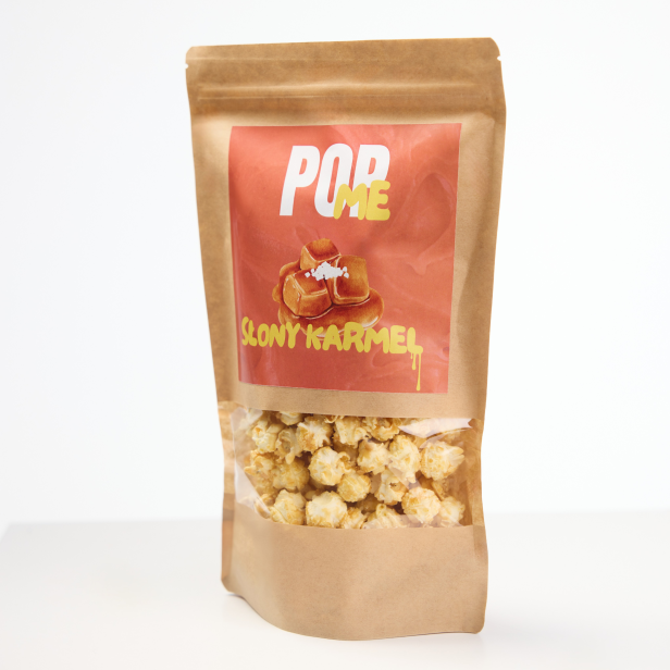 Popcorn słony karmel – karmelizowany popcorn o smaku słonego karmelu, popcorn gourmet premium